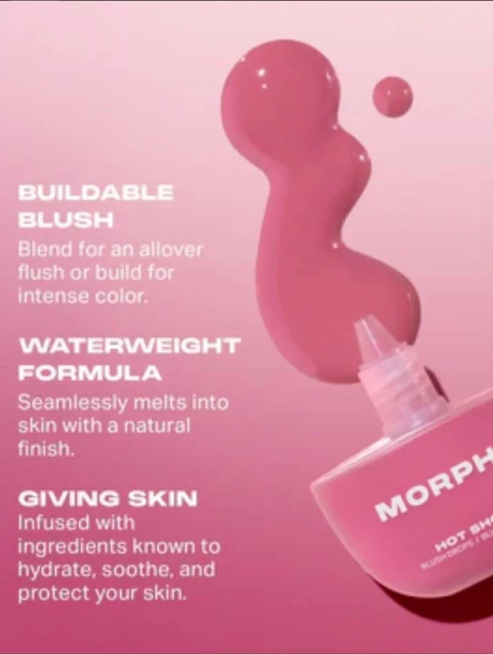 Morphe Hot Shot Liquid Blush - Soft Pink (NEW)